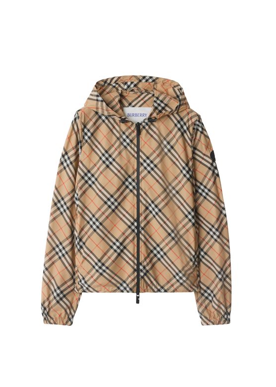 Check Hooded Jacket, , hi-res