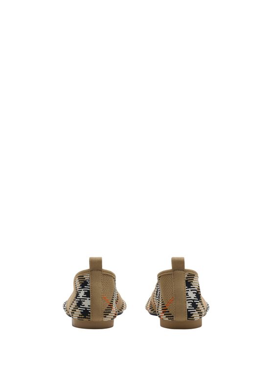 Check Knit Baby Ballerinas, , hi-res