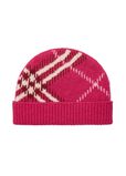 Check Cashmere Blend Beanie, , hi-res