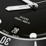 Divers Date 39mm Mens Watch Black Stainless Steel, , hi-res