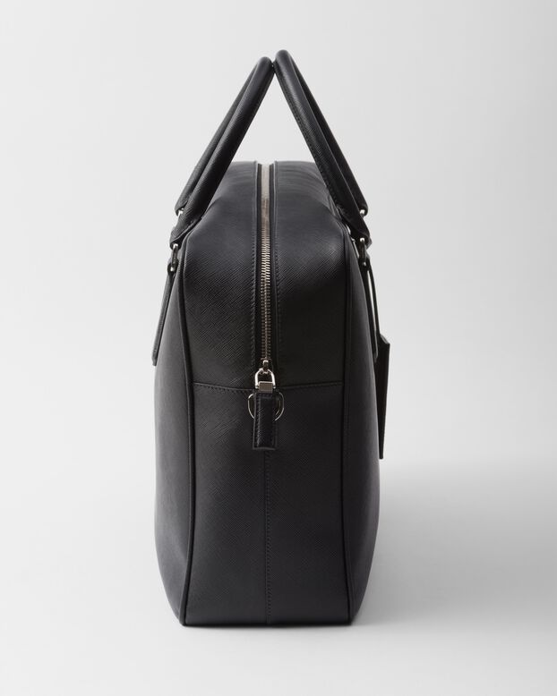 Saffiano leather briefcase, , hi-res