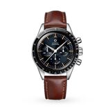 Speedmaster Anniversary Series 40mm Mens Watch Blue -Brown Leather Strap, , hi-res