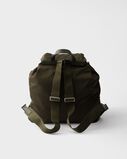 Re-Nylon and leather backpack, , hi-res