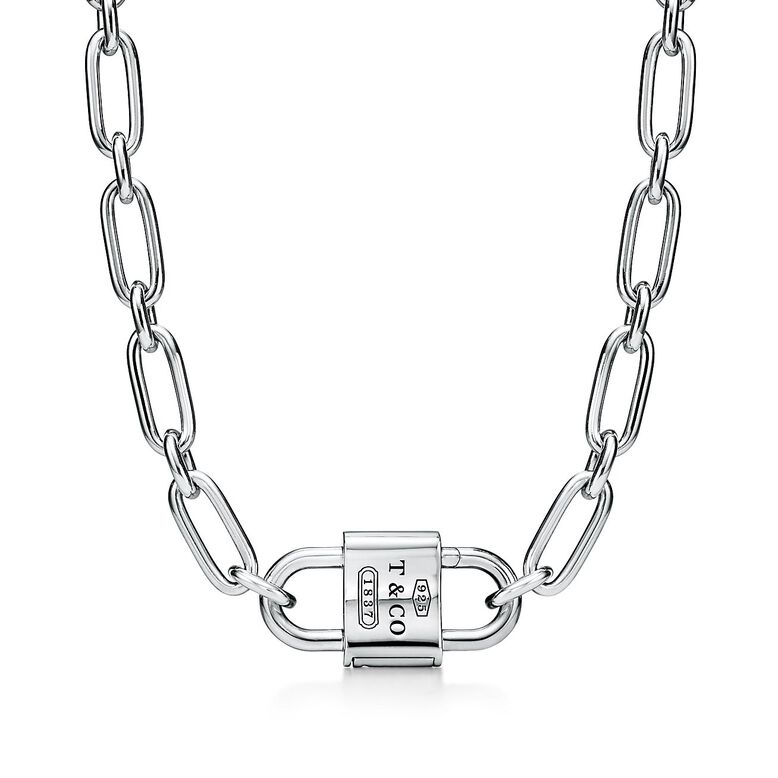Tiffany 1837&trade; Large Double Lock Necklace in Sterling Silver - Size 16 in, , hi-res