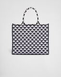 Large Prada Symbole embroidered fabric handbag, , hi-res