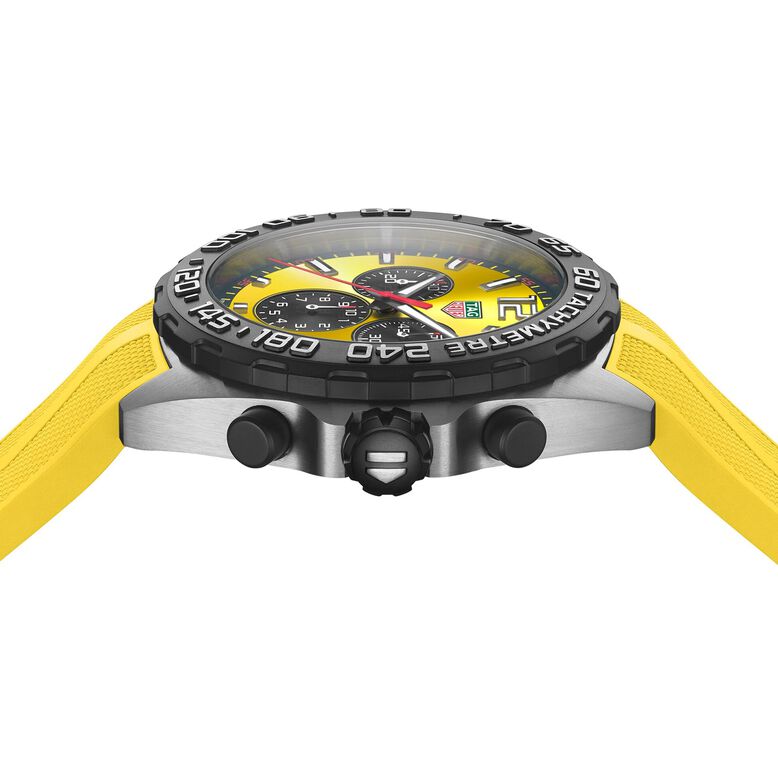 Formula 1 Quartz Chronograph 200M 43mm Mens Watch Yellow Rubber, , hi-res