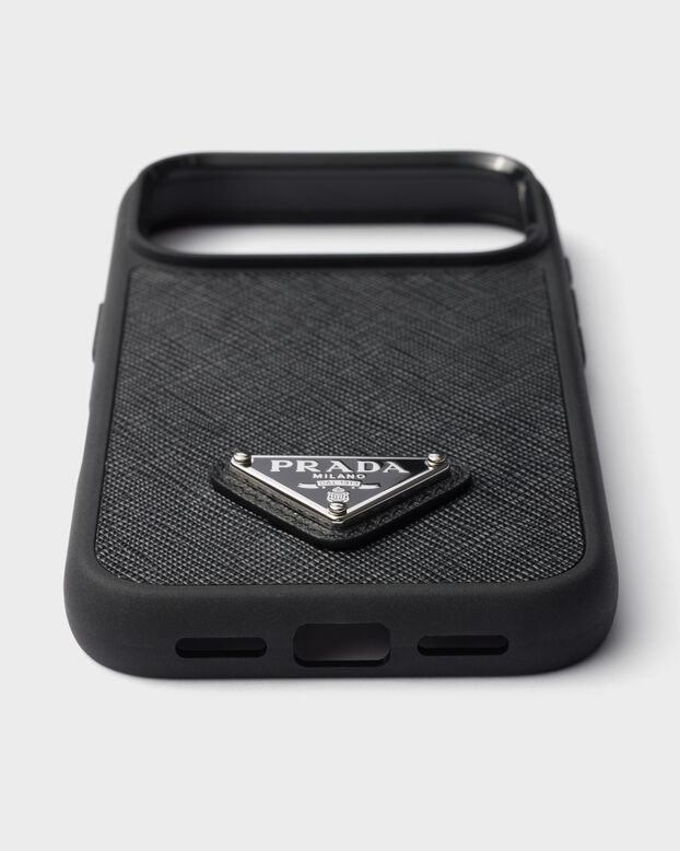 Saffiano leather case for iPhone 17 Pro, , hi-res