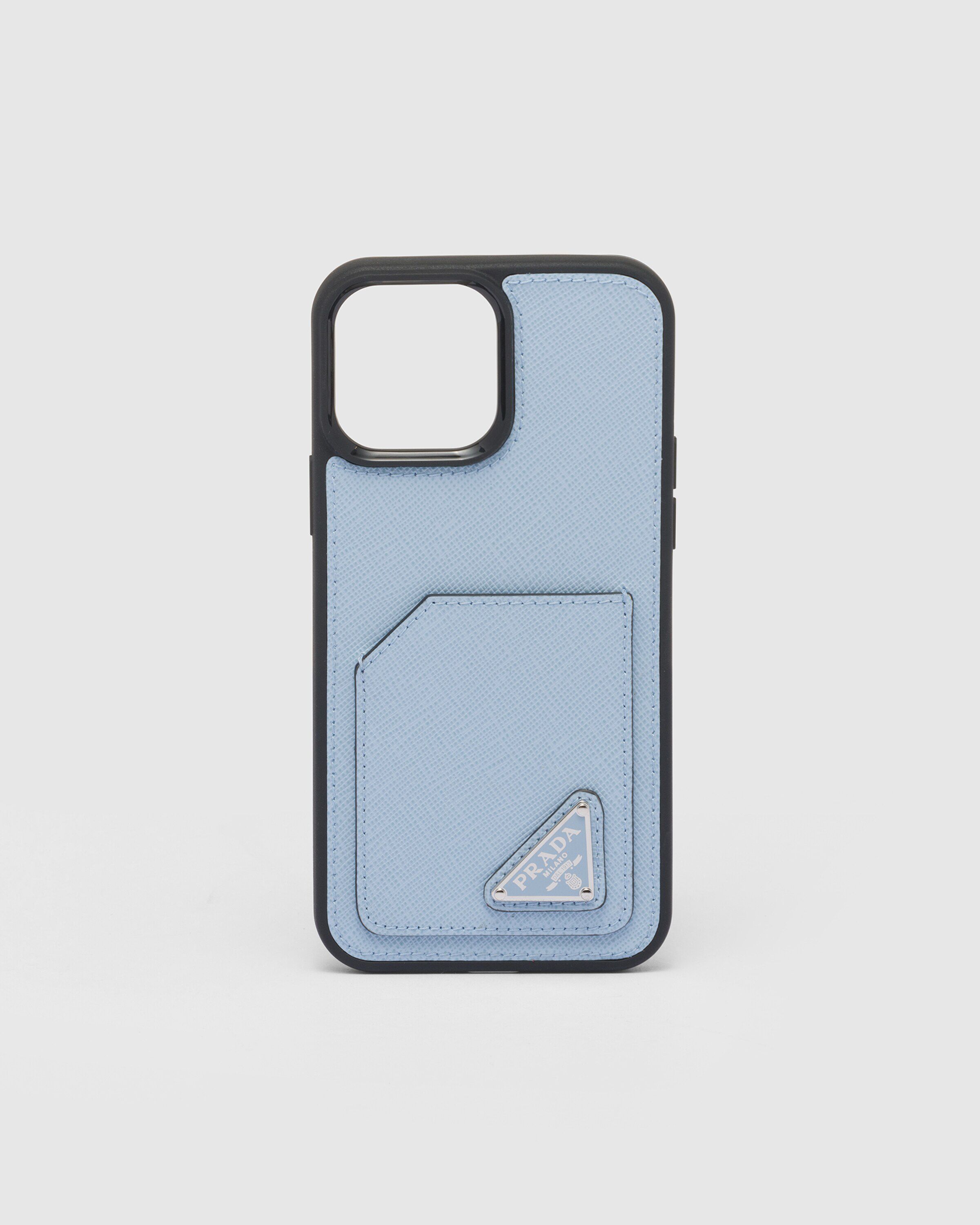 Prada Saffiano leather iPhone 13 Pro Max cover Accessories Heathrow Reserve Collect