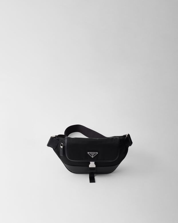 Re-Nylon and Saffiano leather shoulder bag, , hi-res
