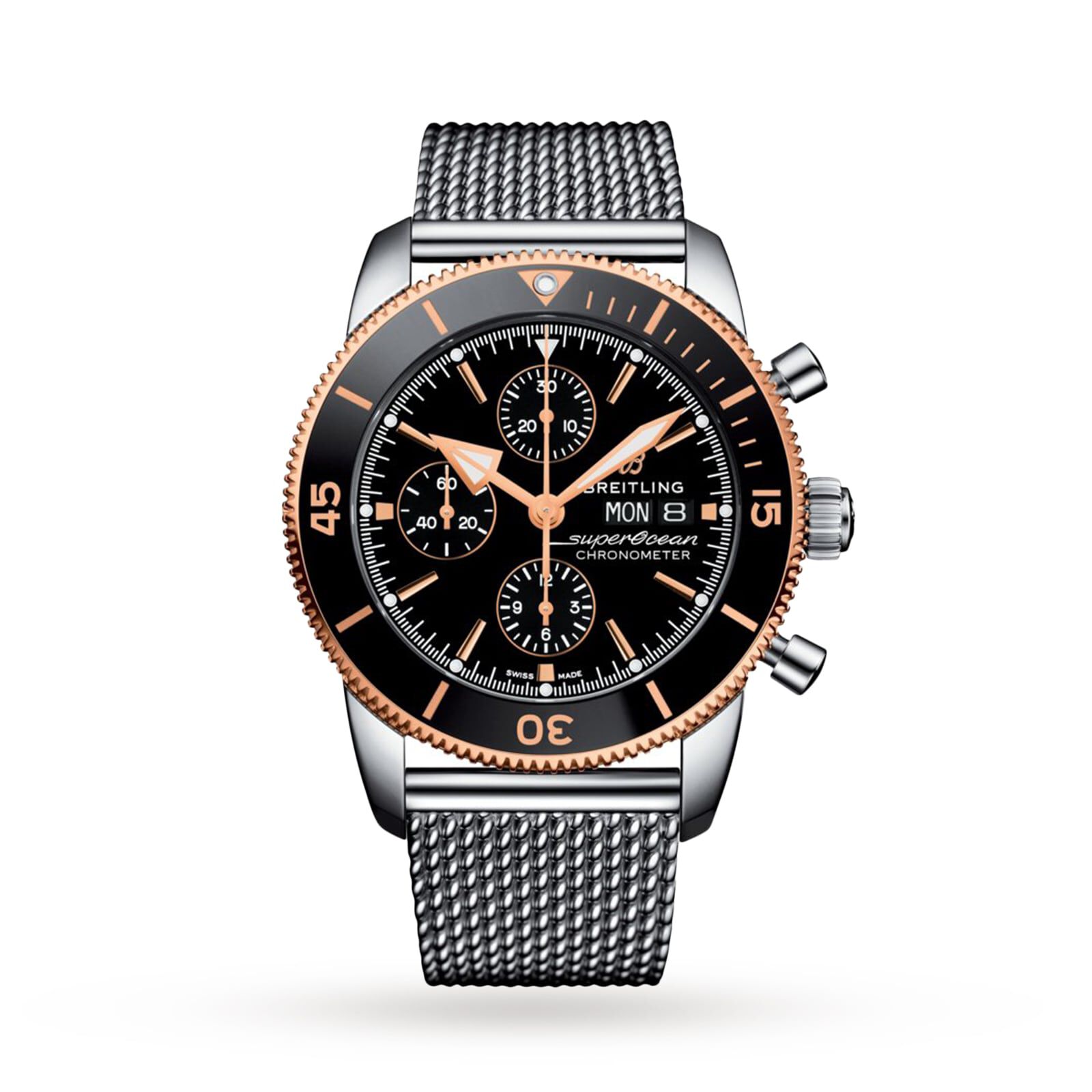 Breitling Superocean Heritage Chronograph 44 Stainless Steel Watch Fine Watches Heathrow Reserve Collect