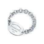 Return to Tiffany™ ultra oval tag bracelet in sterling silver, small. - Size Small