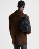 Re-Nylon and Saffiano leather backpack, , hi-res