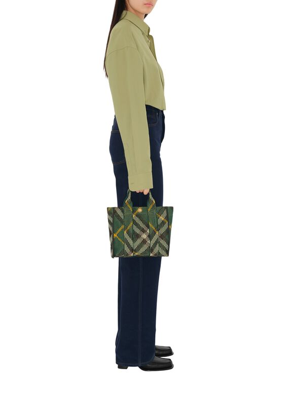 Mini Check Knitted Tote, , hi-res