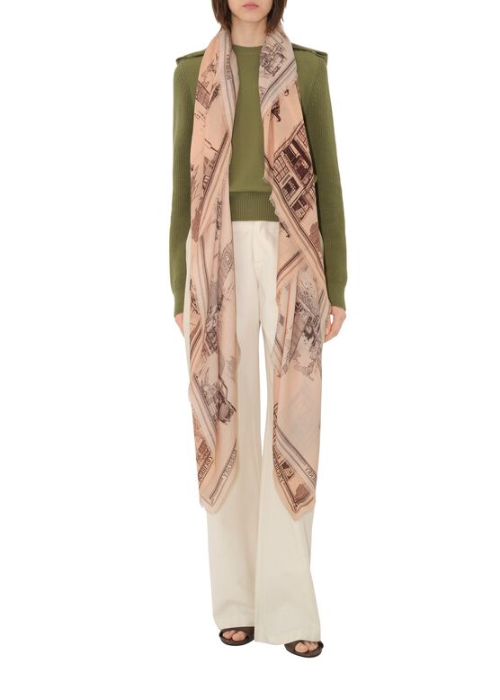 London Landmarks Wool Silk Scarf, , hi-res