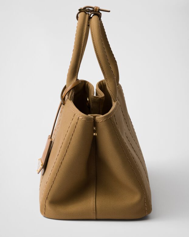 Prada Jardini&egrave;re large cotton canvas handbag, , hi-res