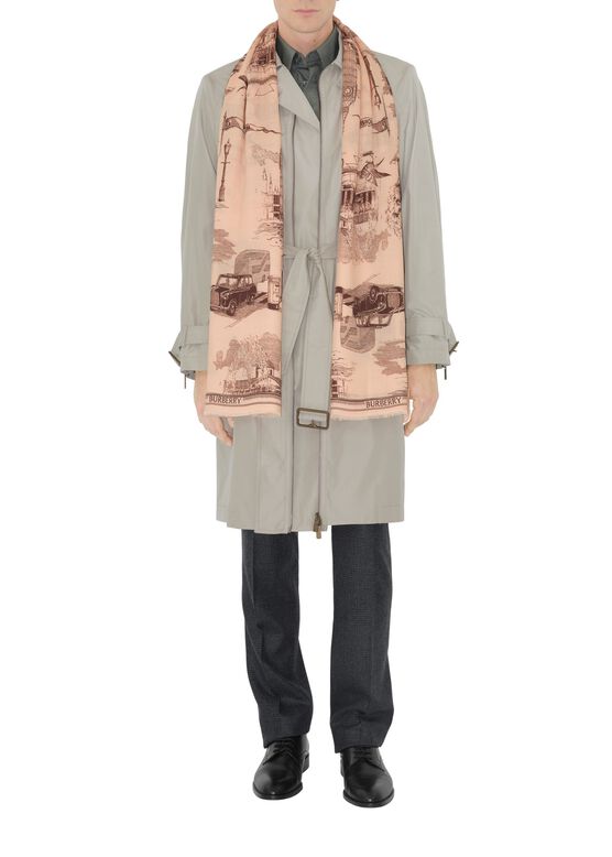 London Landmarks Wool Silk Scarf, , hi-res