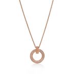 Tiffany T T1 Circle Pendant in Rose Gold with Pavé Diamonds