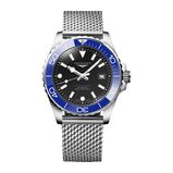 HydroConquest 42mm Mens Watch Black Mesh, , hi-res