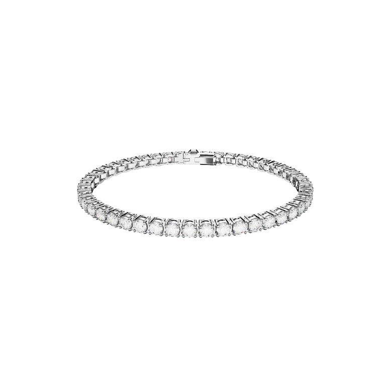 Matrix Tennis Bracelet White - White Rhodium, , hi-res