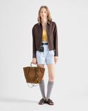 Medium Re-Nylon and leather tote bag, , hi-res