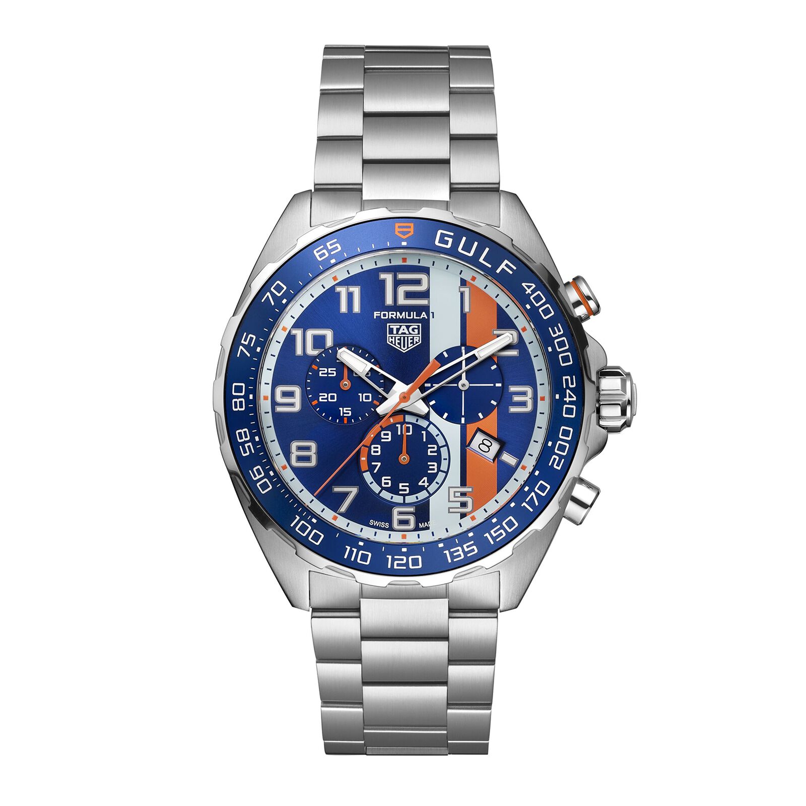 Tag heuer men's swiss chronograph formula 1 stainless steel bracelet watch 43mm sales