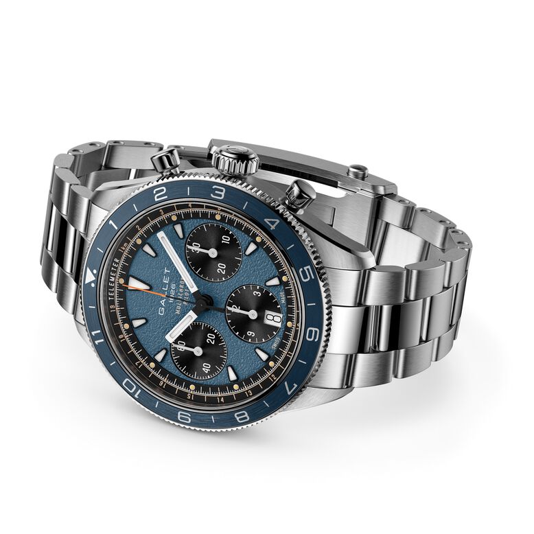 Multichron Pilot Chronograph Automatic 42mm Unisex Watch Blue Dial, , hi-res
