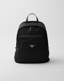 Re-Nylon and Saffiano leather backpack, , hi-res