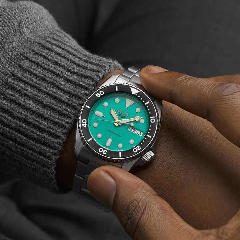 5 Sports SKX Midi Teal 38mm Mens Watch, , hi-res