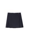 Pleated Stretch Nylon Mini Skirt