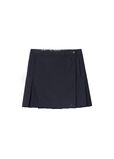 Pleated Stretch Nylon Mini Skirt, , hi-res
