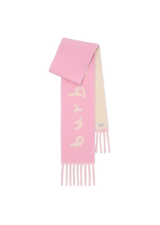 Reversible Logo Alpaca Wool Blend Scarf, , hi-res