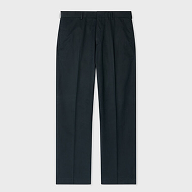 Relaxed-Fit Navy Cotton-Twill Chinos, , hi-res