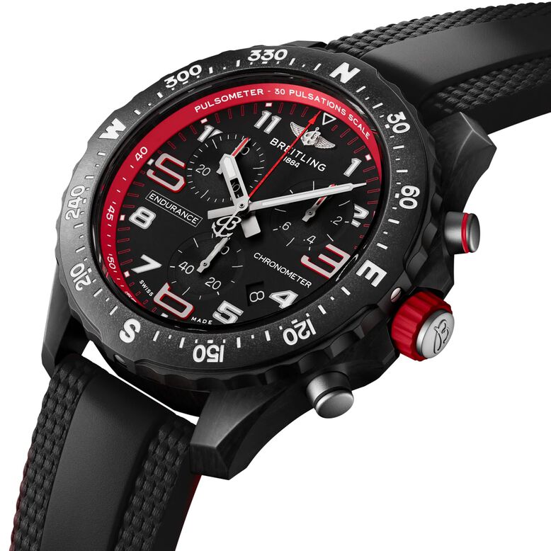 Endurance Pro 44mm Unisex Watch Black Red, , hi-res