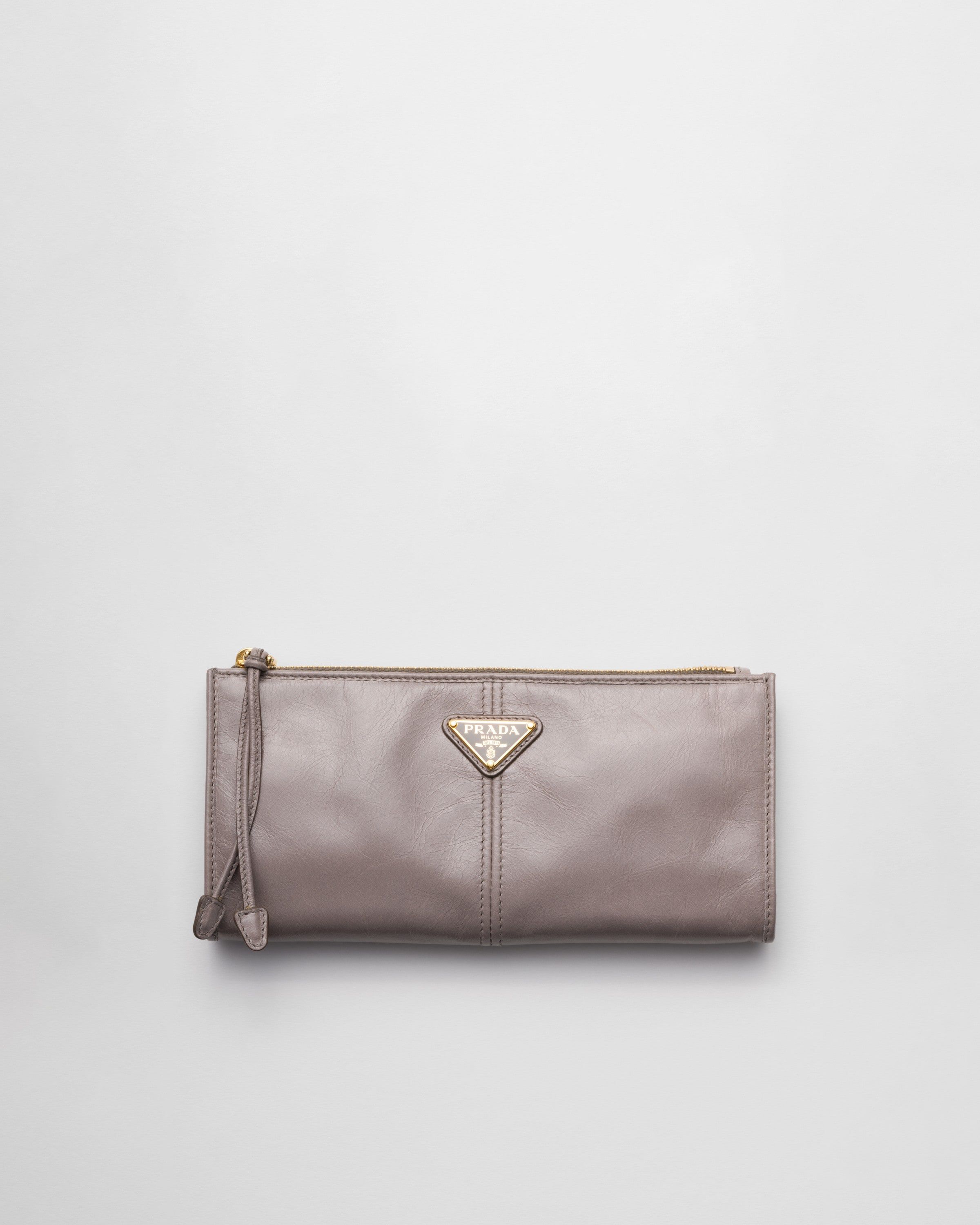 Prada leather pouch new arrivals