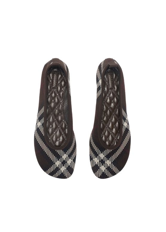 Check Knit Baby Ballerinas, , hi-res