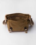Re-Nylon and leather shoulder bag, , hi-res