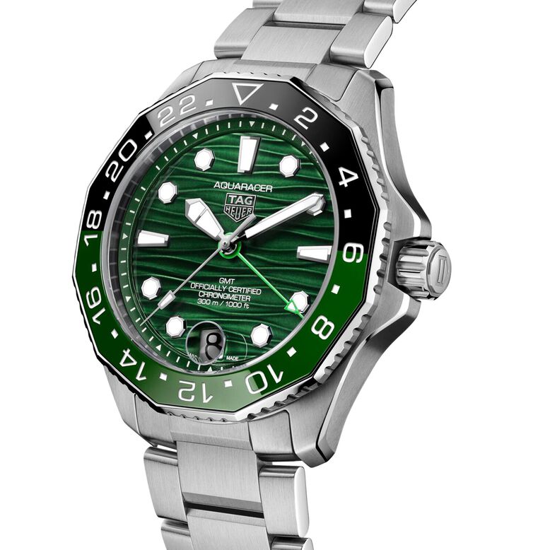 Aquaracer Professional 300 GMT 42mm Mens Watch Green, , hi-res