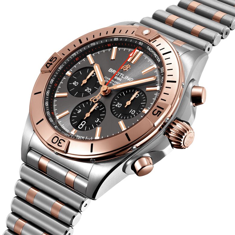 Chronomat B01 42 Stainless Steel &amp; 18k Red Gold Watch, , hi-res
