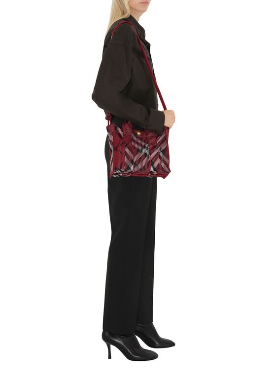 Mini Check Knitted Tote, , hi-res