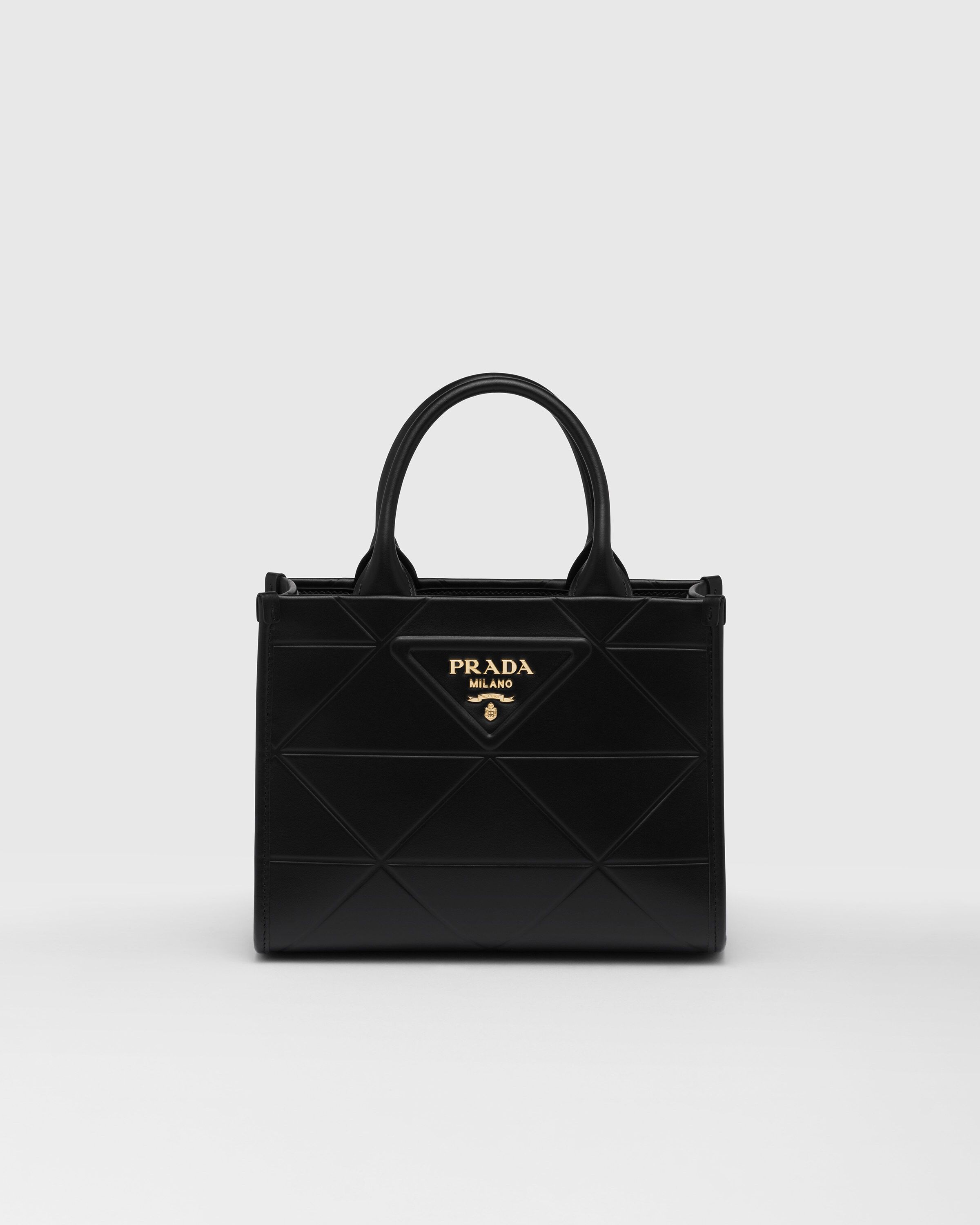Mini Prada Symbole leather bag with stitching