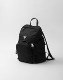 Re-Nylon and Saffiano leather backpack, , hi-res