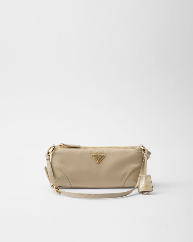 Re-Edition 2002 Re-Nylon and brushed leather shoulder bag, , hi-res