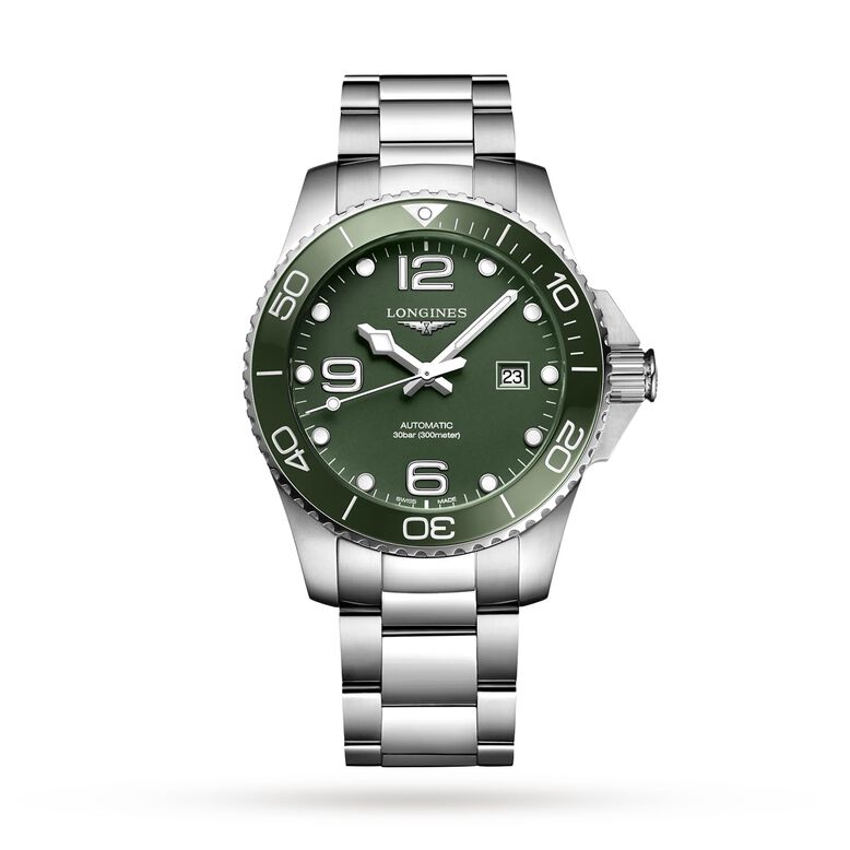 HydroConquest 43mm Mens Watch Green, , hi-res