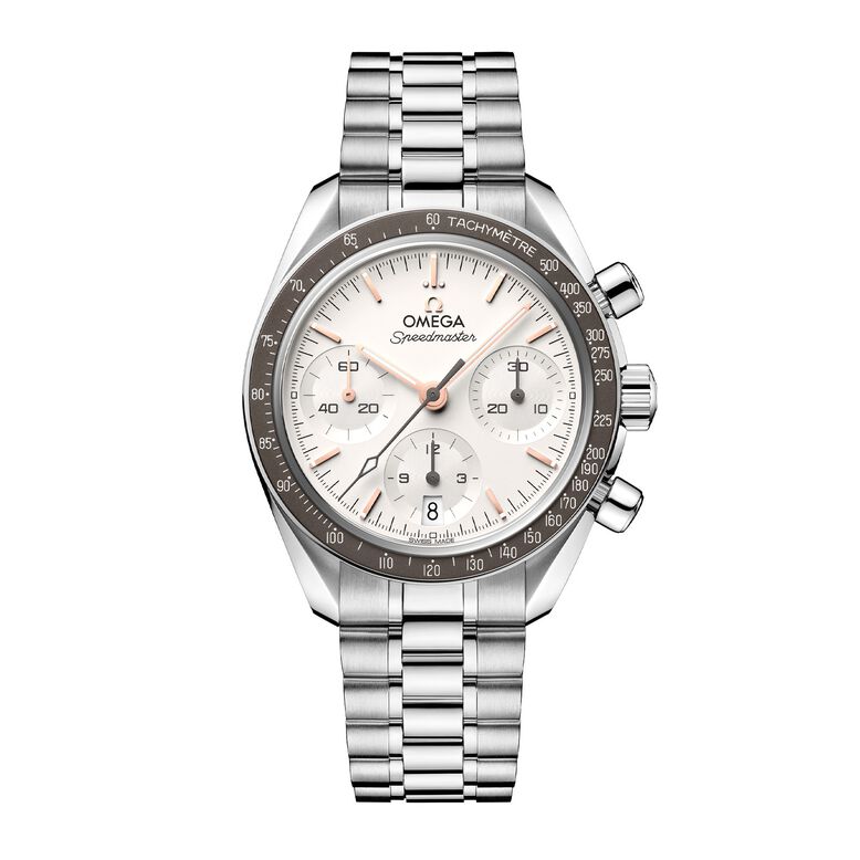 Speedmaster 38mm Silver Dial Warm Grey Bezel Watch, , hi-res