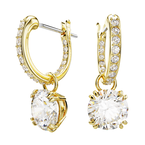 Stilla Drop Gold Earrings - White Gos
