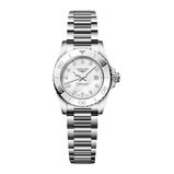 Hydroconquest 30mm Quartz Ladies Watch Mother of Pearl Dial Stainless Steel Bracelet, , hi-res