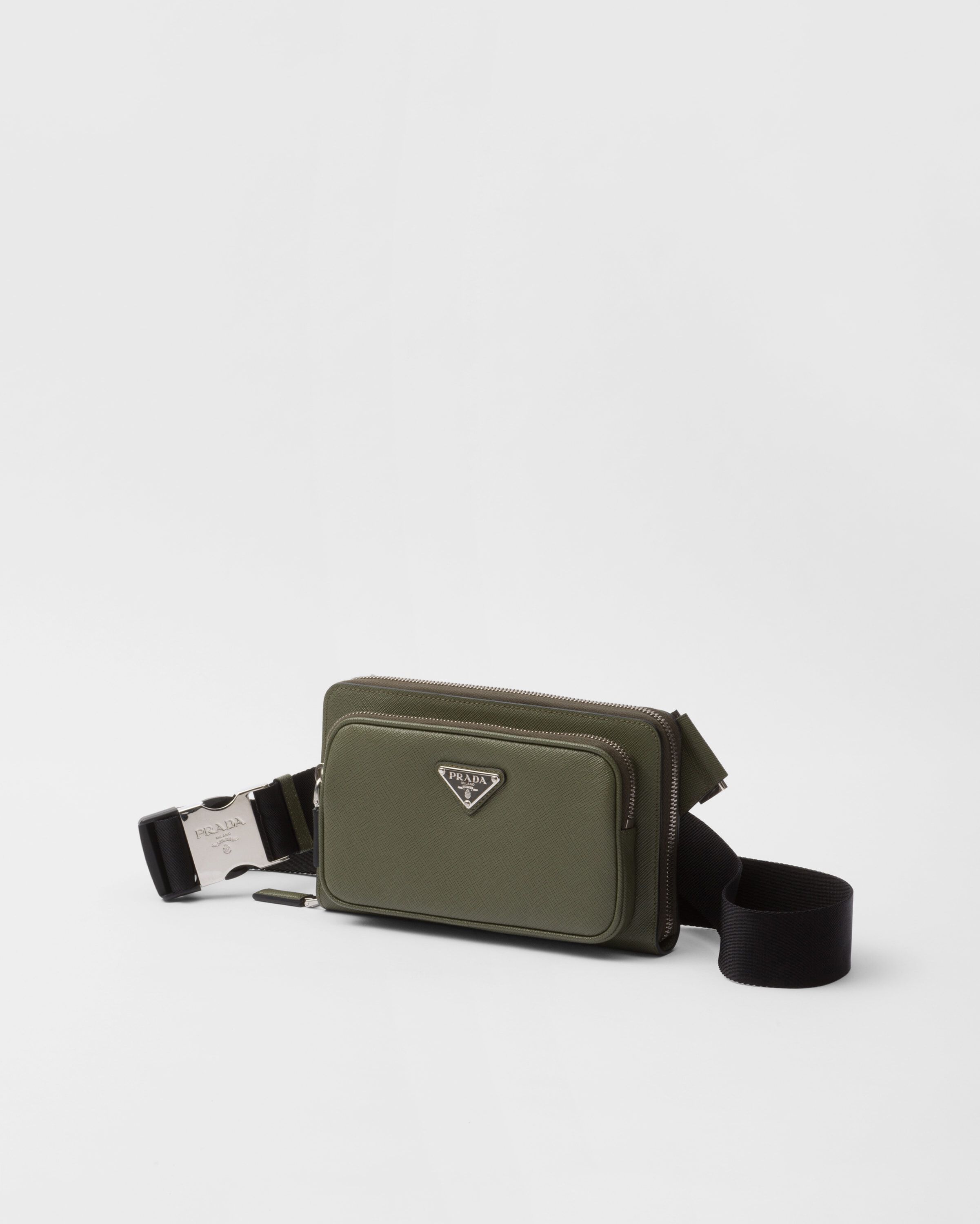 Prada black logo crossbody belt bag clearance
