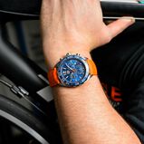 Formula 1 Chronograph 43mm Mens Watch Orange Rubber Strap, , hi-res