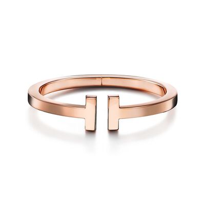 Tiffany T square bracelet in 18k rose gold, medium