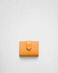 Small Saffiano and smooth leather wallet